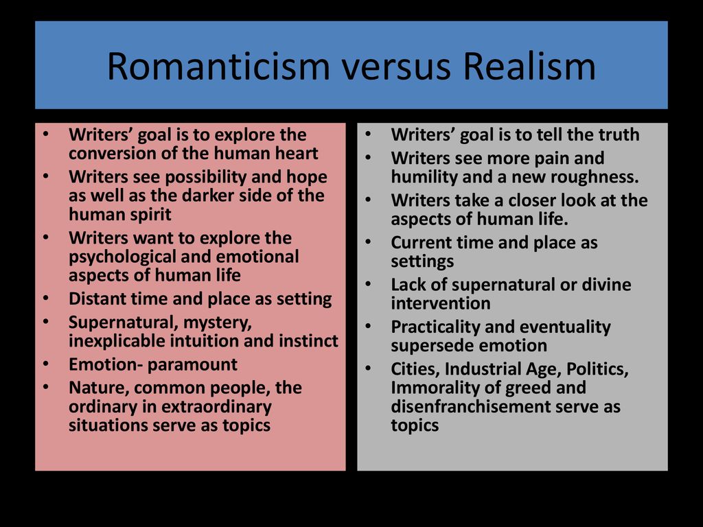 What Aspect of Romantic Writing Did Realist Writers Disapprove of?